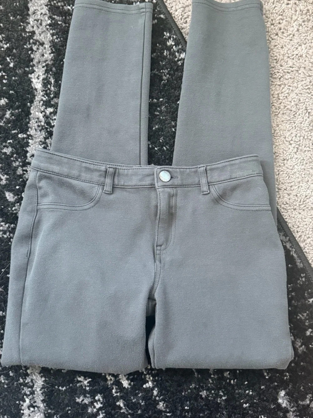 Gap Girls olive/gray  jeggings size 12